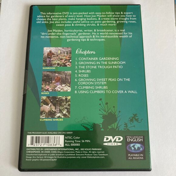 Green Thumb Guide Patio Gardens DVD Video Container Gardening Shrubs Roses Walls - Picture 4 of 6